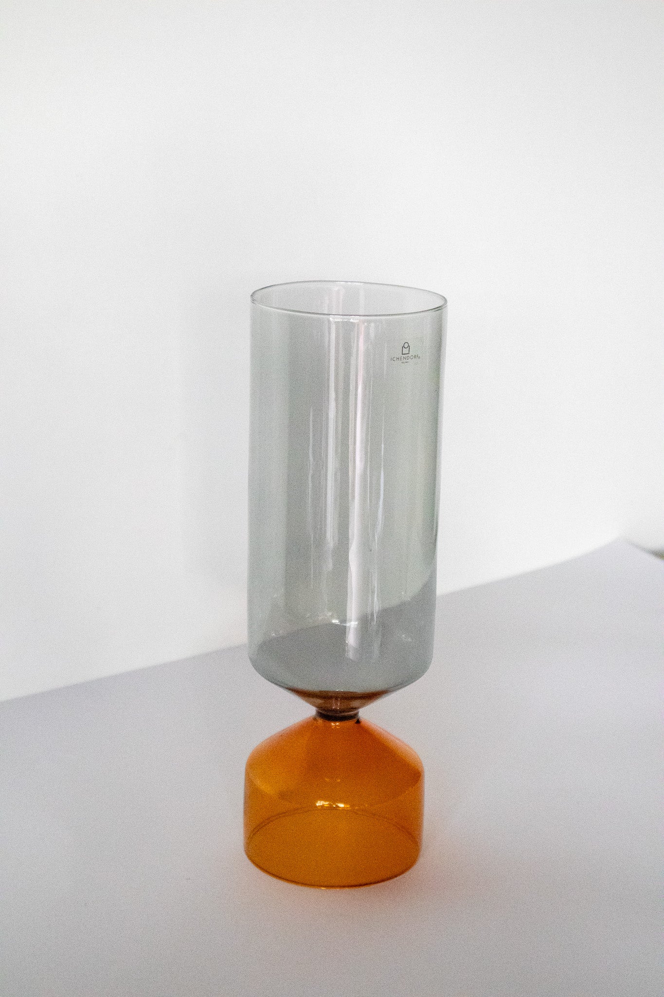 ICHENDORF SHORT VASE AMBER/SMOKE