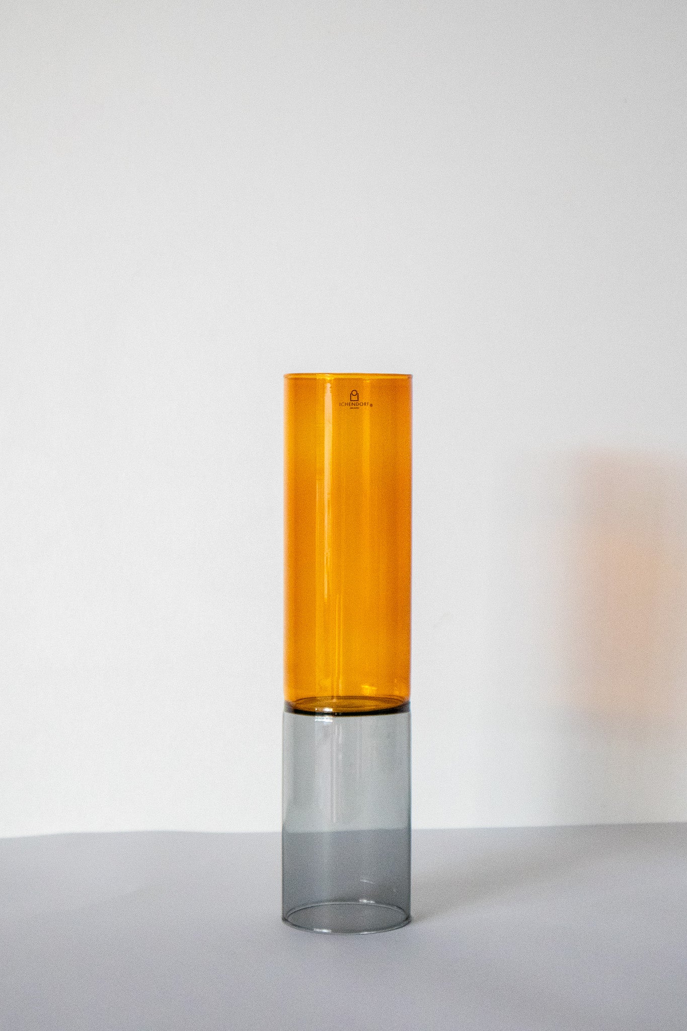 ICHENDORF BAMBOO GROVE VASE AMBER/ SMOKE