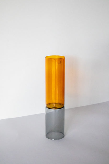 ICHENDORF BAMBOO GROVE VASE AMBER/ SMOKE