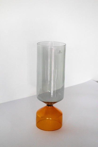 ICHENDORF SHORT VASE AMBER/SMOKE