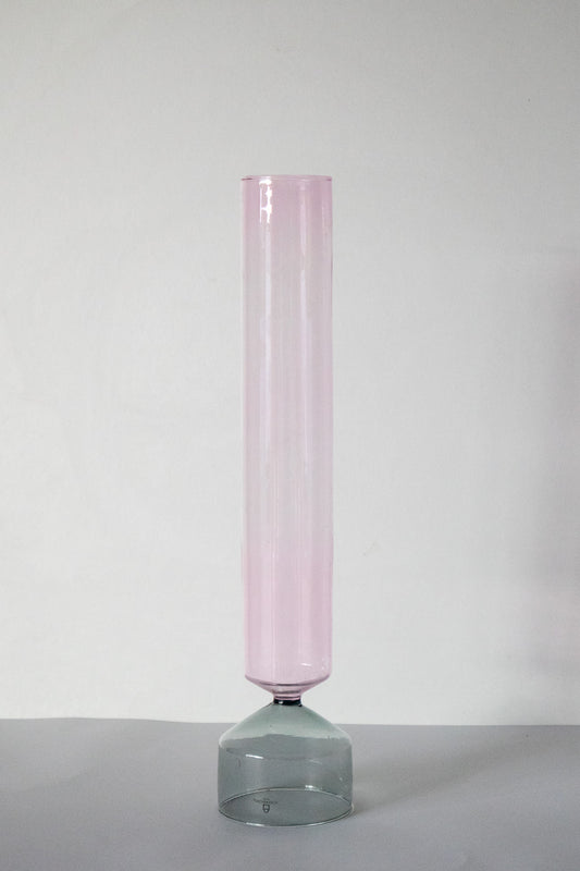 ICHENDORF TALL VASE SMOKE/PINK